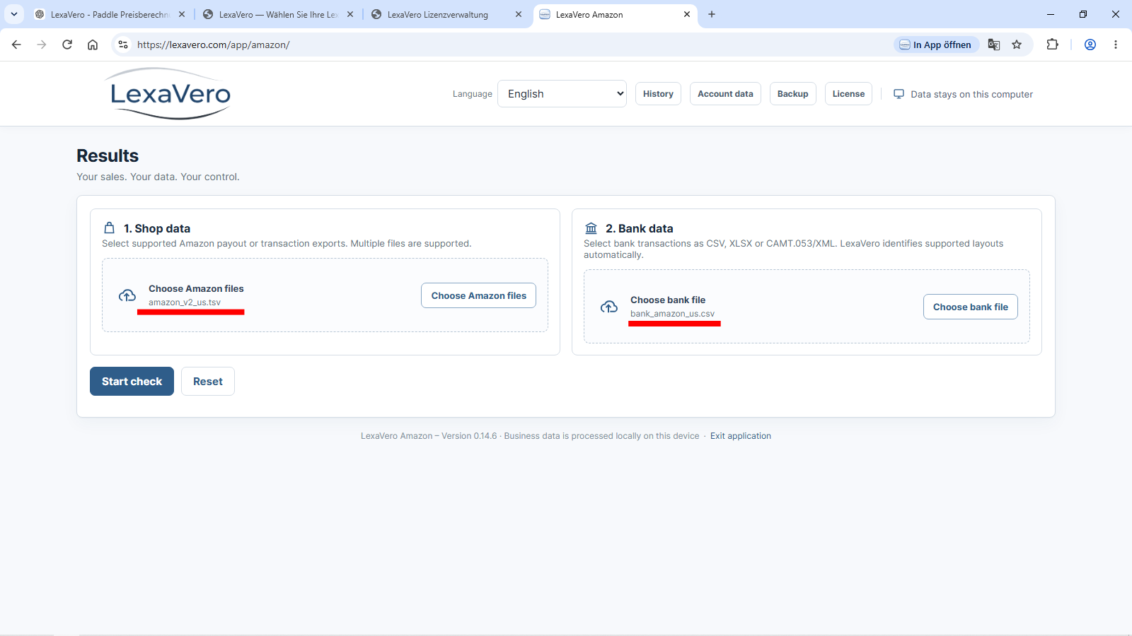 8. Select marketplace and bank files